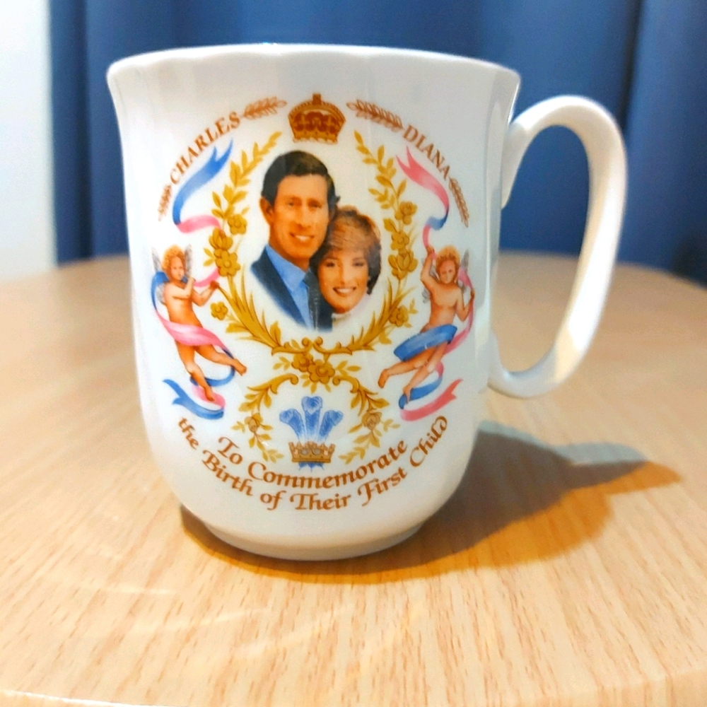 Vintage Princess Diana & Charles First Child Mug